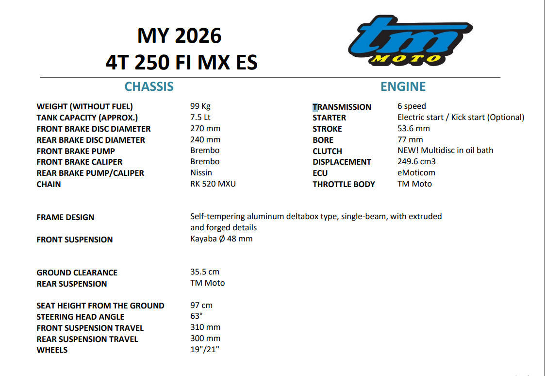 image 5 of 2026 MX 250 Fi 4 STROKE